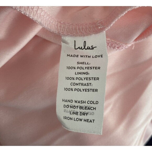 Lulus NWT Allure Pink Pleated Crochet Maxi Dress Wedding Bride Bridesmaid M - Picture 7 of 7